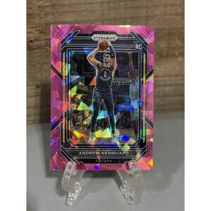 2022-23 Panini Prizm Andrew Nembhard Pink Cracked Ice Prizm Rookie Card #227 RC